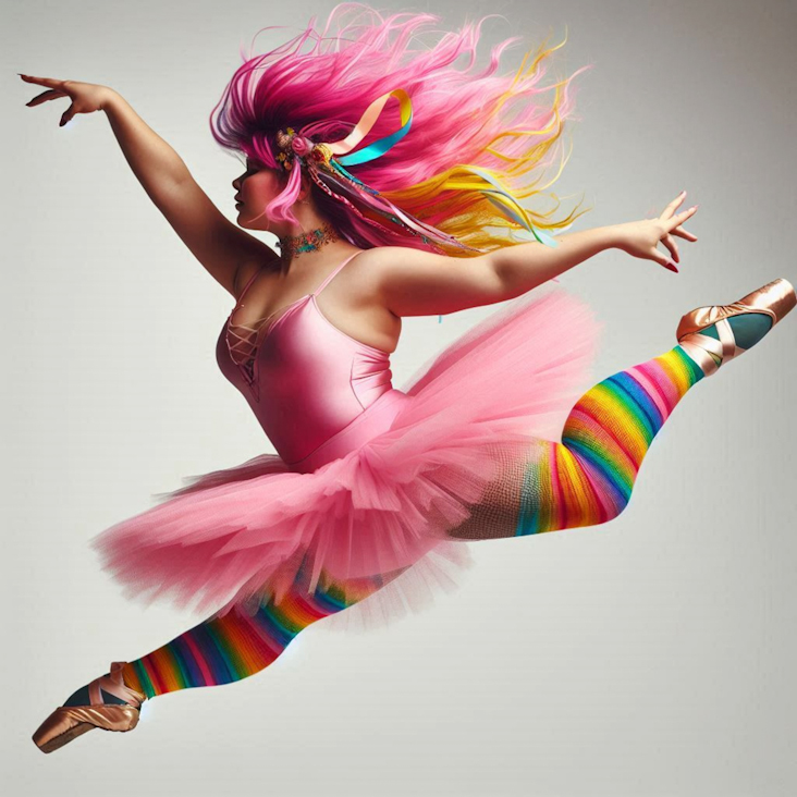 June Pride Month in a Pink Tutu in Feltham
