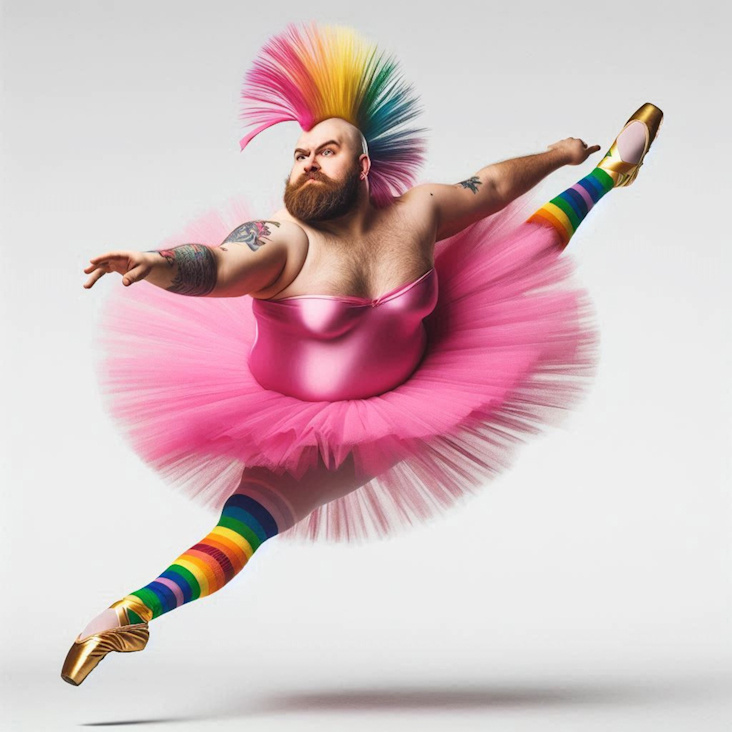 June Pride Month in a Pink Tutu in Burton upon Trent