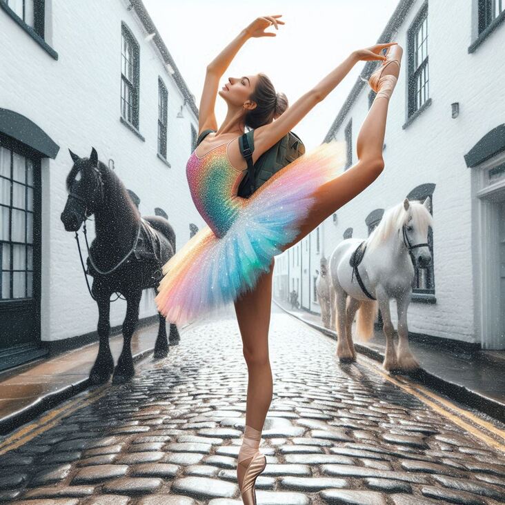 #TutuBlog 2026-03-07 in Portsmouth with a green tutu.