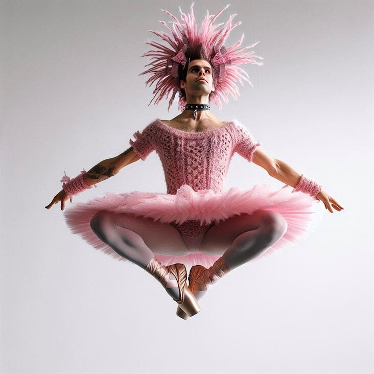 #TutuBlog 1998-08-30 in Derby with a bright pink tutu.