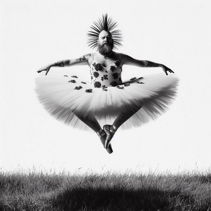 #TutuBlog 2023-04-28 in Wellington with a green tutu.